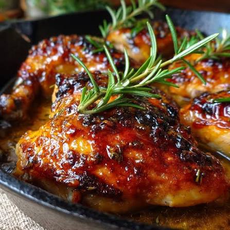 Pollo al Horno con Glaseado de Miel de Aguacate