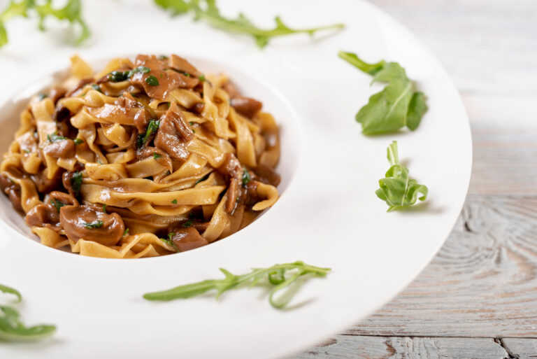 pasta con setas y miel Altas Montañas